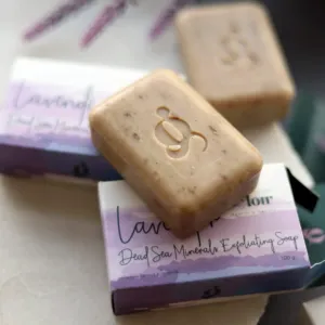Dead Sea Lavender Exfoliating Soap – Vitamin E (Available In Sizes)
