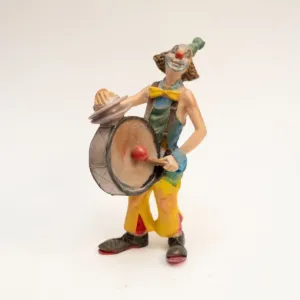 Clown Alley – Hand Painted Playful Gypsum Marble Sculpture2 – 20x10 cm