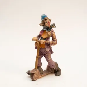 Clown Alley - Handcrafted Gypsum Marble Art - Durable Craft - 20x10 cm