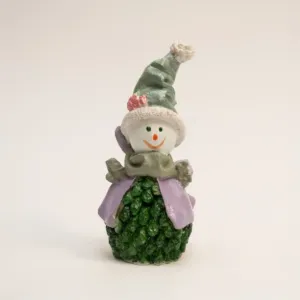 Frosty - Winter Gypsum Marble Sculpture Art Figurine - 15x5 cm