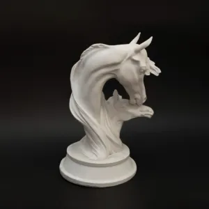 Spirit - Abstract Gypsum Marble Sculpture - Wooden Box - 28x15 cm