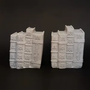 Timeless Tomes - Book Inspired Gypsum Marble Sculpture - 15x12 cm
