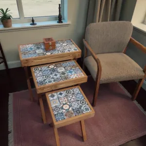 Side Table Set Handmade Home Furniture (Available In Sizes)