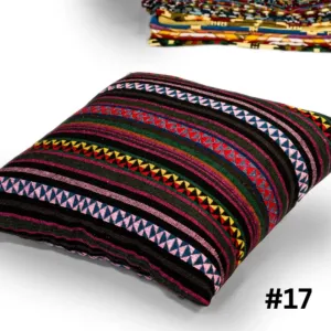 Handcrafted Bedouin Cushion Cover - Square Woven Design - 43x43 cm