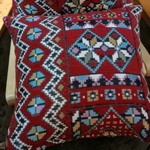 Handcrafted Bedouin Cushion Cover - Square Woven Design - 43x43 cm
