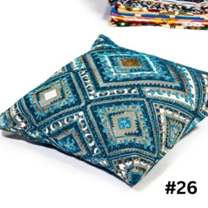 Handcrafted Bedouin Cushion Cover - Square Woven Design - 43x43 cm