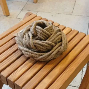 Handcrafted XL Jute Bowl - Natural Fiber Decorative Storage - 20x11 cm