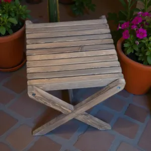 Trap Table - Dark Stained Swedish Pine Wood Side Table - 40x45x40 cm
