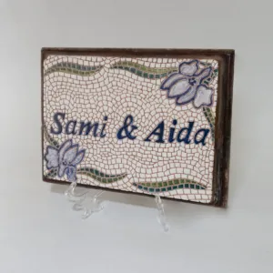 Ceramic Name Wall Hanging - Names - Mosaic Art Design - 30x15x2 cm