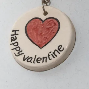 Handmade Ceramic Decorative Keychain – Mosaic Art Design – 5 cm