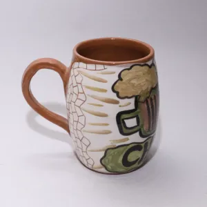 Precision Ceramic Mug - Food-Safe Mosaic Art Design - 12x10x10 cm