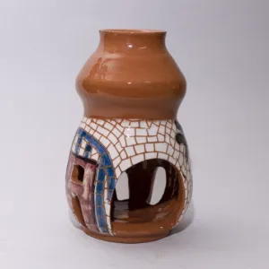 Handmade Ceramic Aromatic Incense Burner – Handmade Mosaic Art Finish