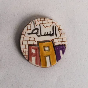 Handmade Ceramic Multi-Purpose Decorative Magnet - Mosaic Art - Ø5 cm