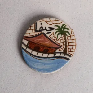 Handmade Ceramic Mosaic Magnet – Natural Clay Handmade – 5 cm Diameter