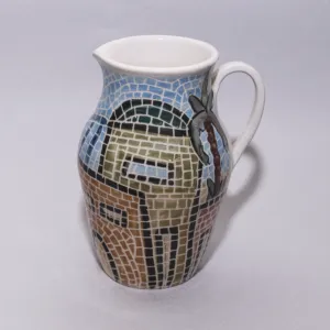 Handmade Ceramic Milk Pitcher – Food-Safe Natural Clay Finish