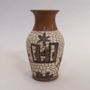 Handmade Luxury Ceramic Decorative Vase – Artisan Finish – 30 cm
