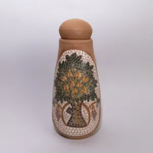Handmade Ceramic Water Bottle – 1 Liter – Mosaic Art Handmade Finish