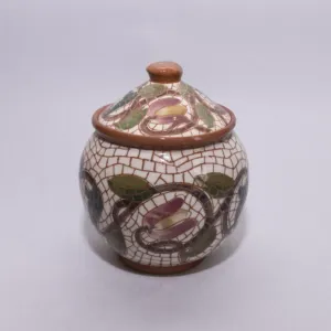 Handmade Ceramic Storage Jar for Coffee, Sugar & Salt – Mosaic Art