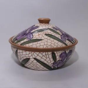 Handmade Ceramic Hospitality Serving Tray – Decorative Design – 22 cm