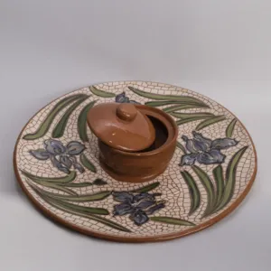Handmade Ceramic Hospitality Serving Plate - Mosaic Art - Ø25 cm