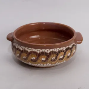 Handmade Ceramic Hospitality Serving Tray – Artisan Finish – 22 cm