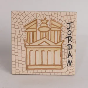 Handmade Ceramic Cup Coasters Set – Mosaic Art Design – 10x10 cm