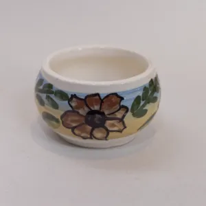 Ceramic Hosting Snack Plate with Mosaic Art Finish - 22x2x22 cm