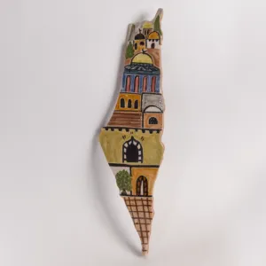 Handmade Ceramic Palestine Map Wall Décor – Mosaic Art Finish