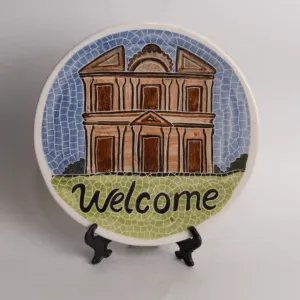Handmade Ceramic Decorative Plate for Wall or Stand – 15 cm