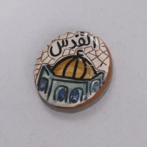 Handmade Ceramic Fridge Magnet - Mosaic Art Souvenir - Ø5 cm