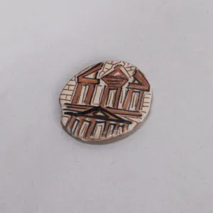 Handmade Ceramic Fridge Magnet - Artisan Handmade Finish - Ø5 cm