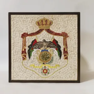 Handmade Natural Stone Mosaic Wall Art Panel – 25x25 cm