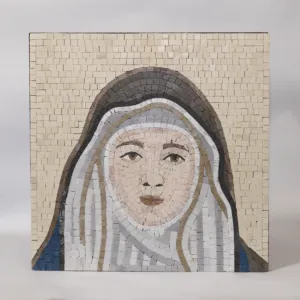 جدارية فسيفساء من الحجر الطبيعي - 1 متر × 1 متر - حجر طبيعي