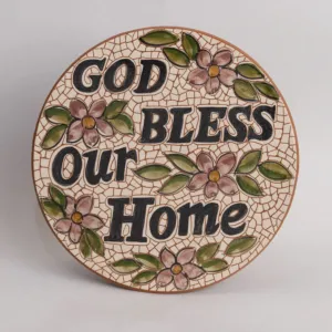 Handmade Ceramic Decorative Plate for Wall Hanging or Stand – 20 cm
