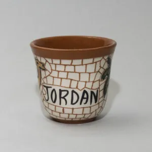 Ceramic Coffee Cup - Food-Safe with Mosaic Art Finish - 8x10x8 cm