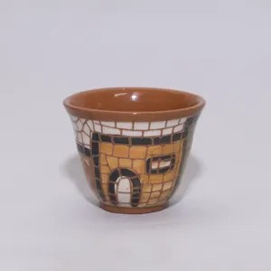 Handmade Ceramic Coffee Cup – Food-Safe Handmade Mosaic Art Design