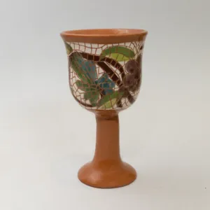 Handmade Ceramic Drinking Cup with Artisan Handmade Finish - 8x10x8 cm