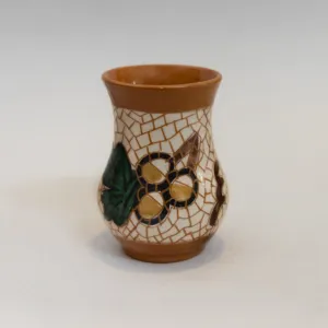 Handmade Ceramic Cup Capacity - Food-Safe Mosaic Art Design - 200 ml