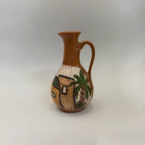 Handmade Ceramic Olive Oil Dispenser – 750 ml – Mosaic Art Finish