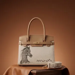 Personalized Premium Leather Handbag - Horse Portrait - Multi-Size/Color